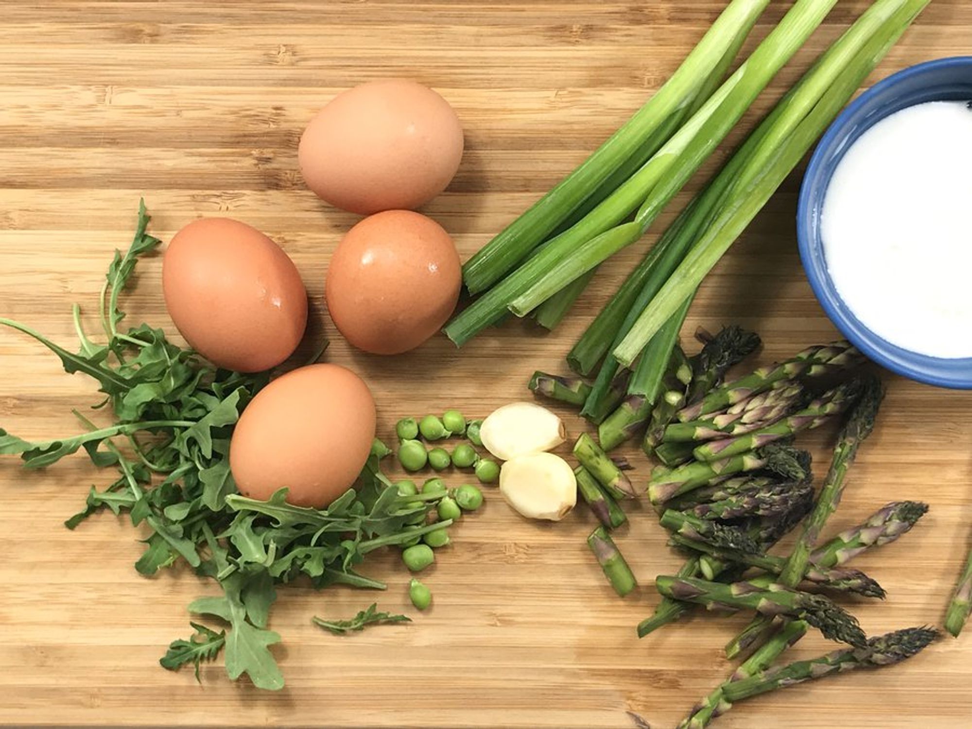 ingredients for spring frittata
