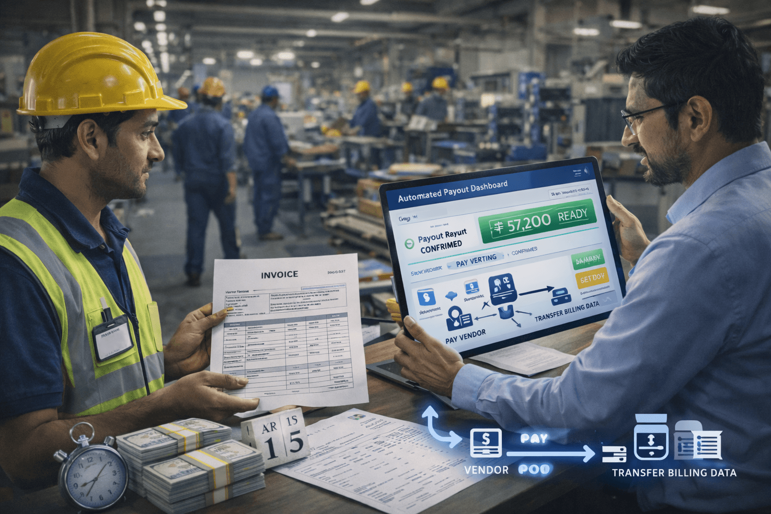  Automated Payouts and Vendor Invoicing for Blue-Collar Workforce