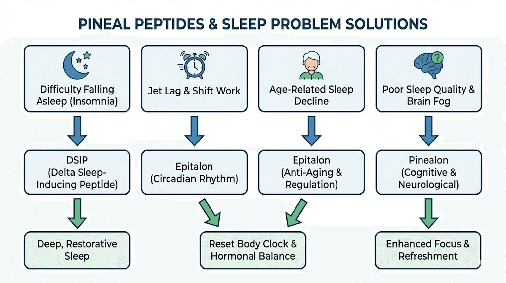 Which pineal peptide for sleep choosing guide based on sleep problem type