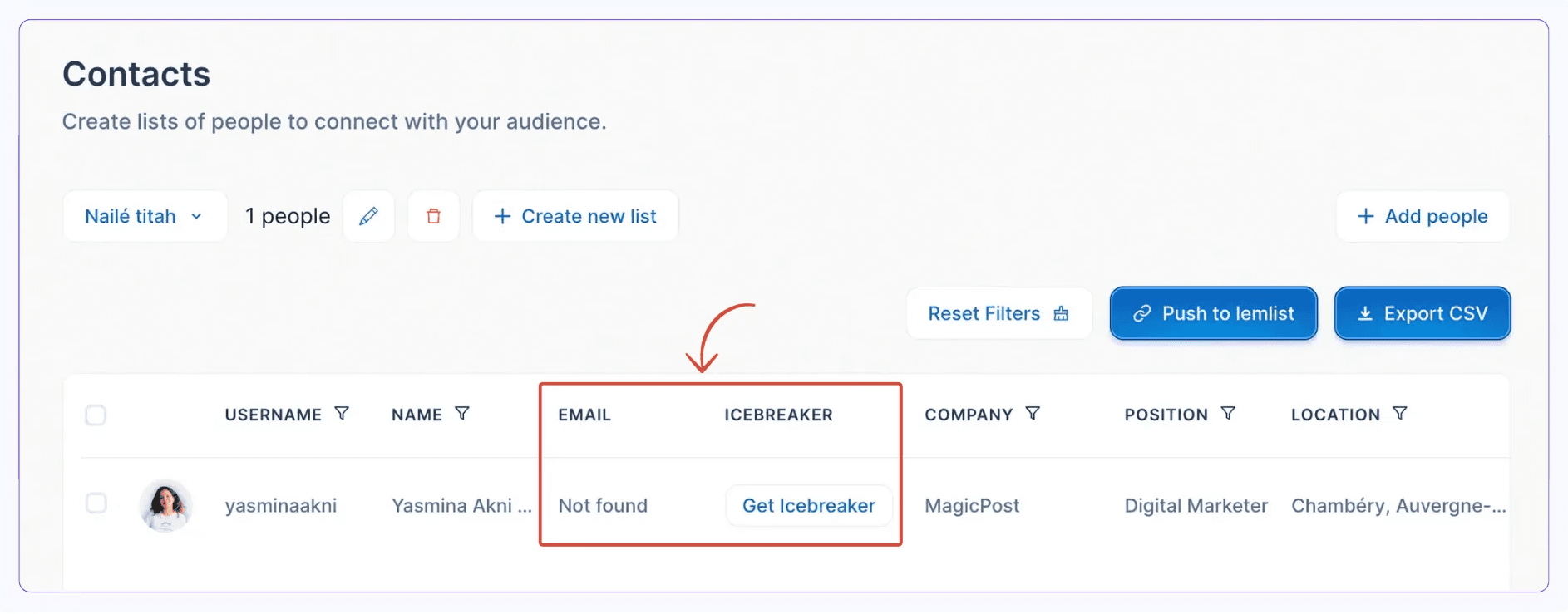 taplio's interface to add contacts for engagement