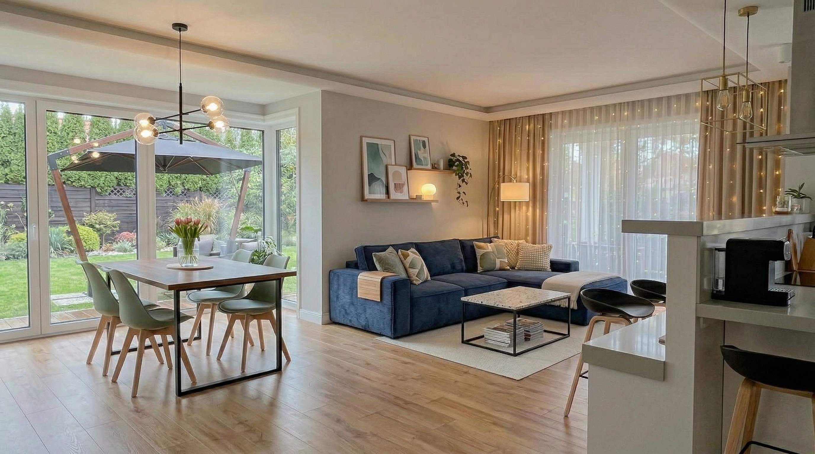 Maison en Belgique après rénovation intérieure. 