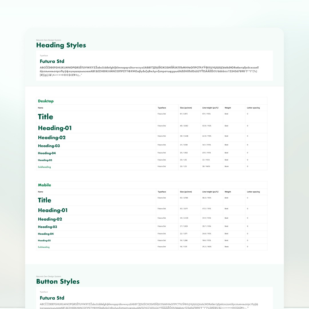 Design system - typography