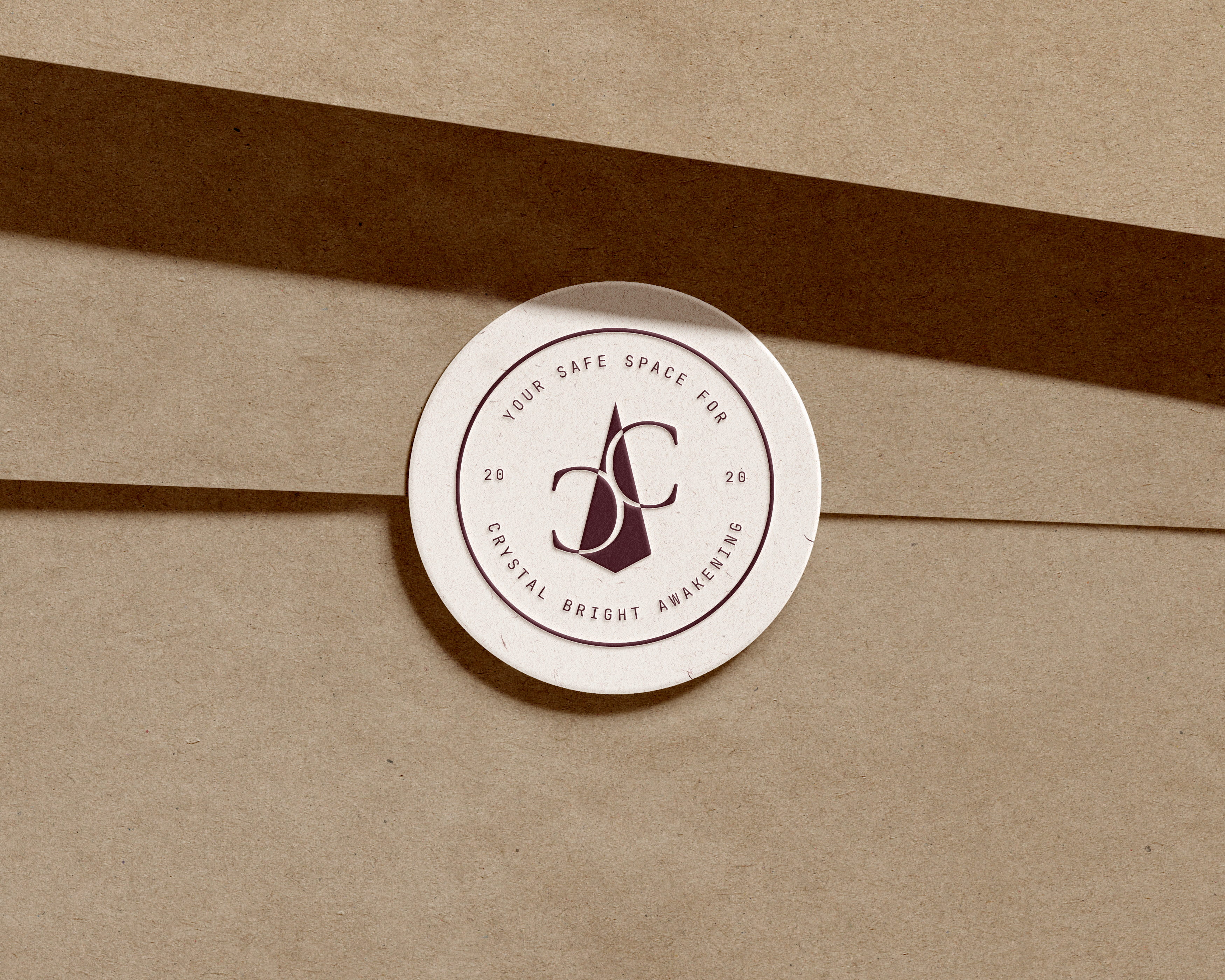 Branding, visual identity, packaging and logo design for crystal shop and coffee café in Makati, Philippines