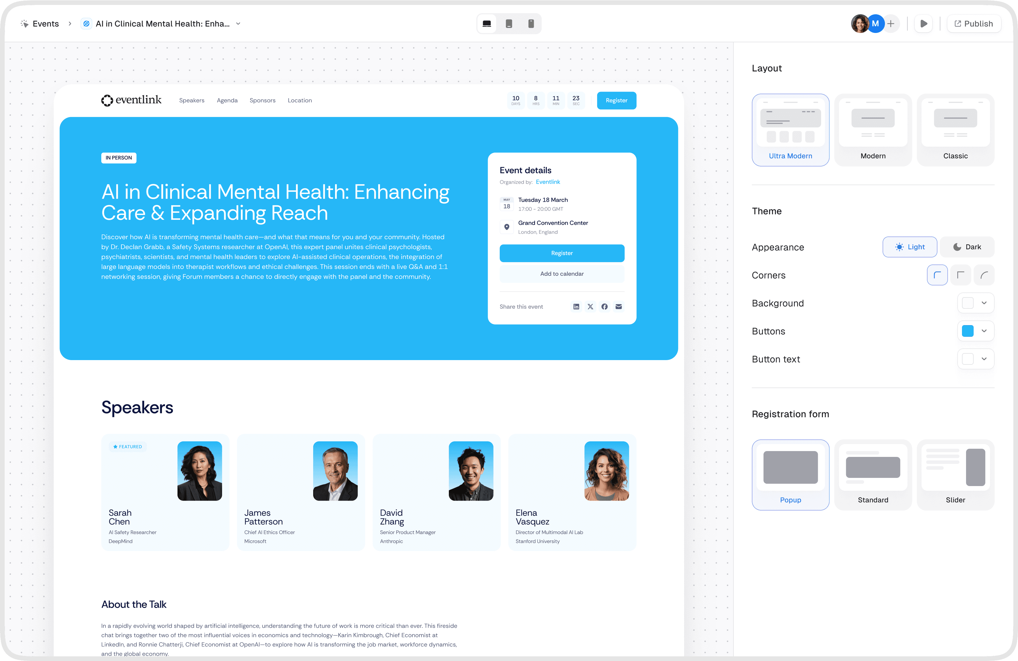 Eventlink - Build event pages yourself.