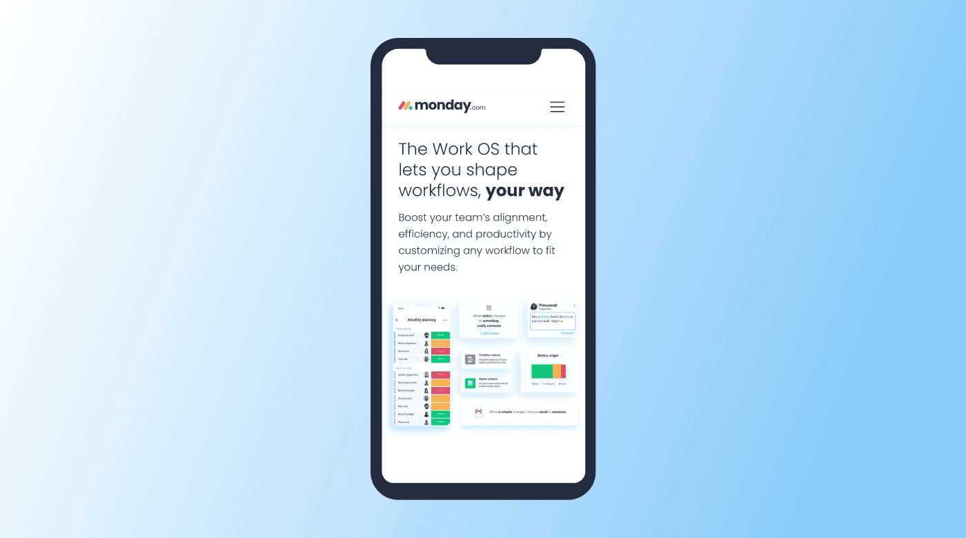 Monday is a popular project management tool available on both desktop and mobile.&nbsp;