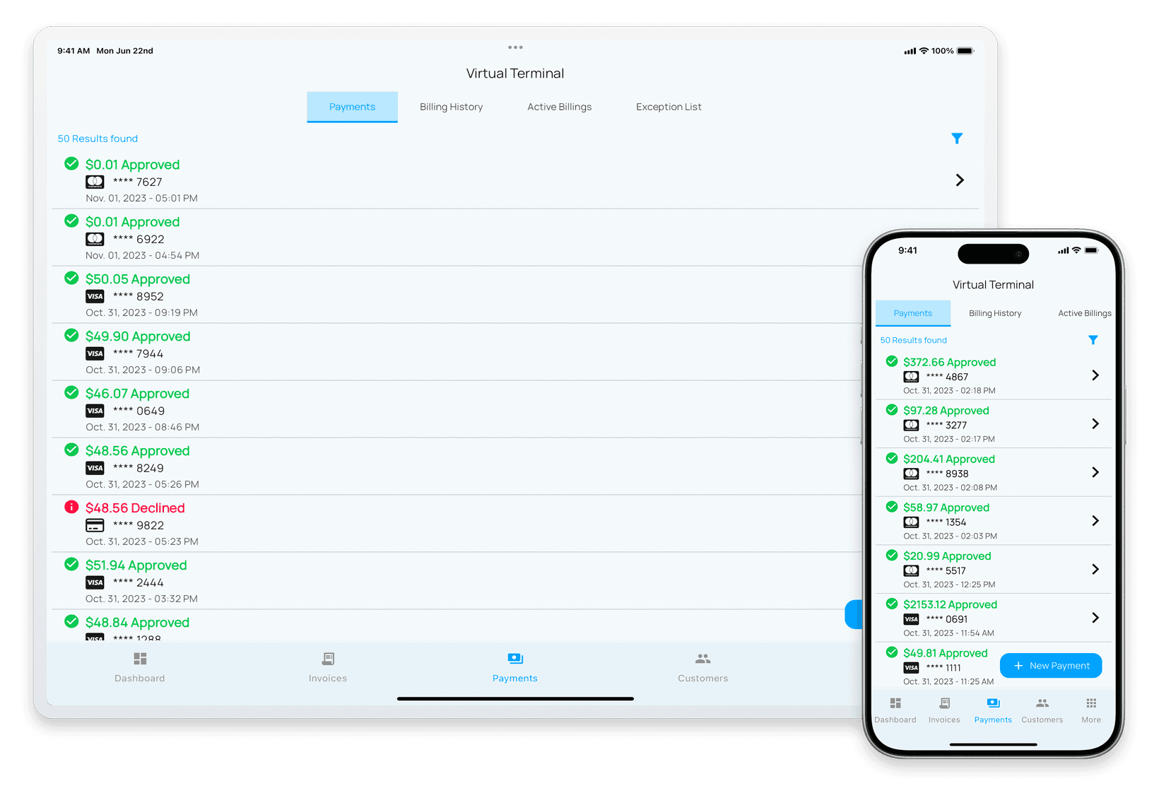 Application mockup
