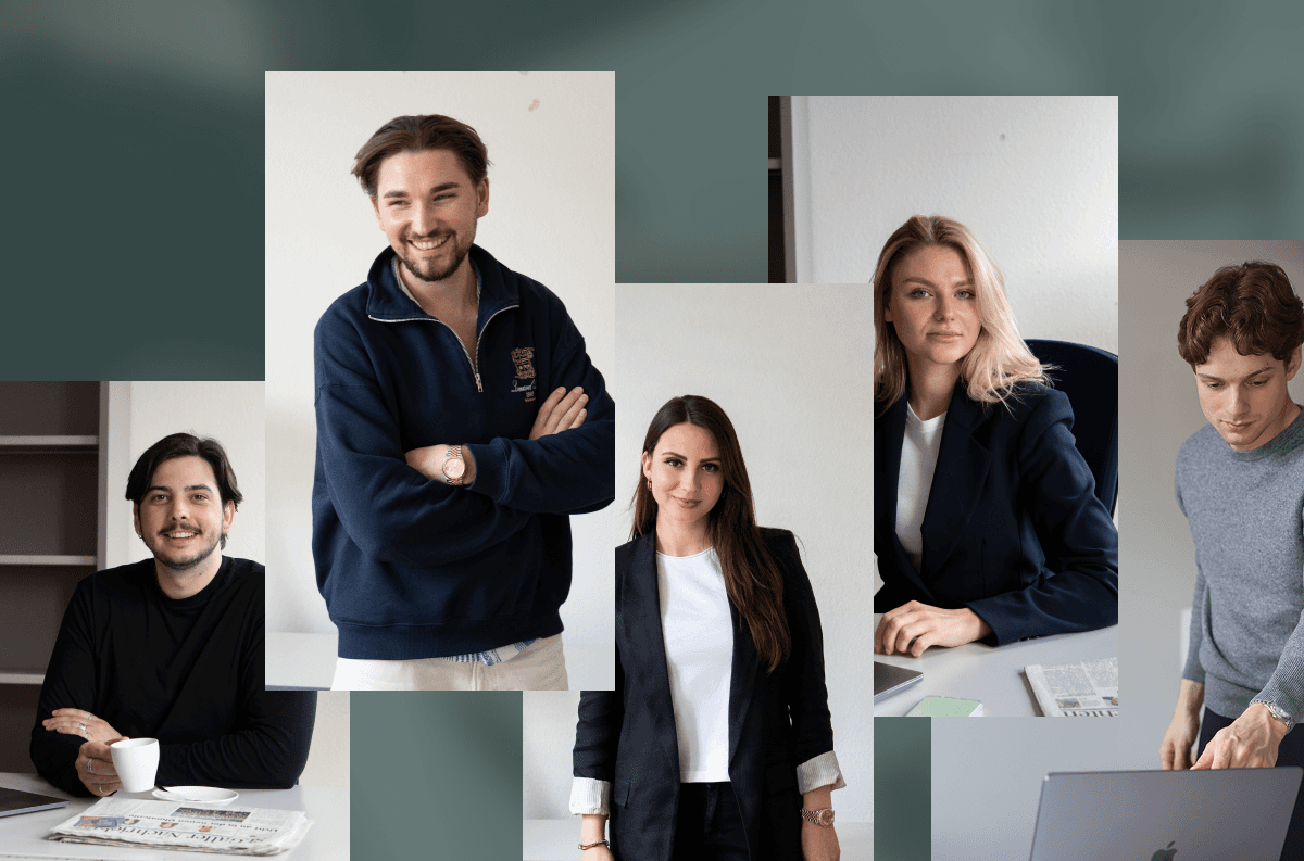 Three people sitting on a couch in a room looking at mobile devices