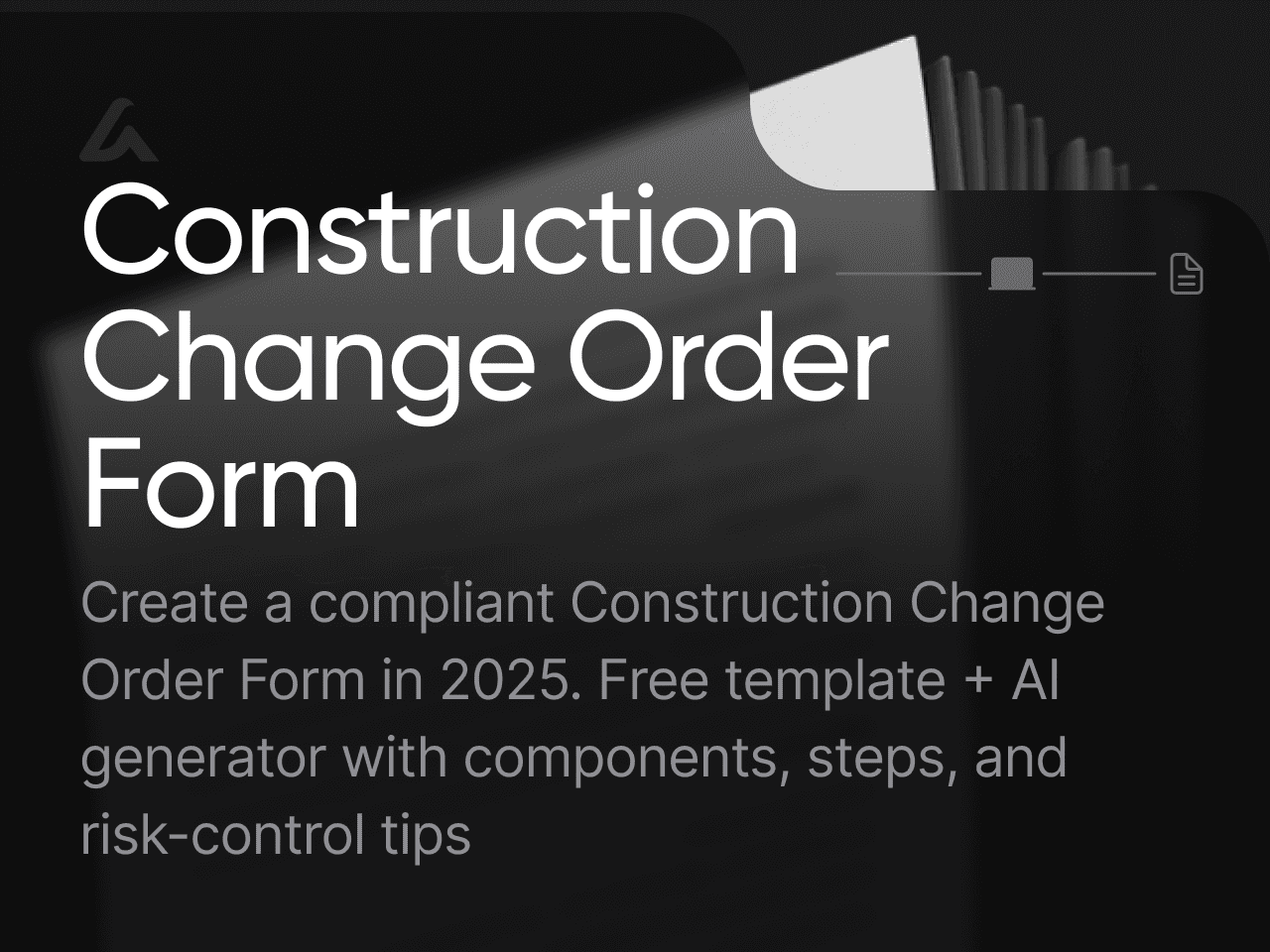 Construction Change Order Form