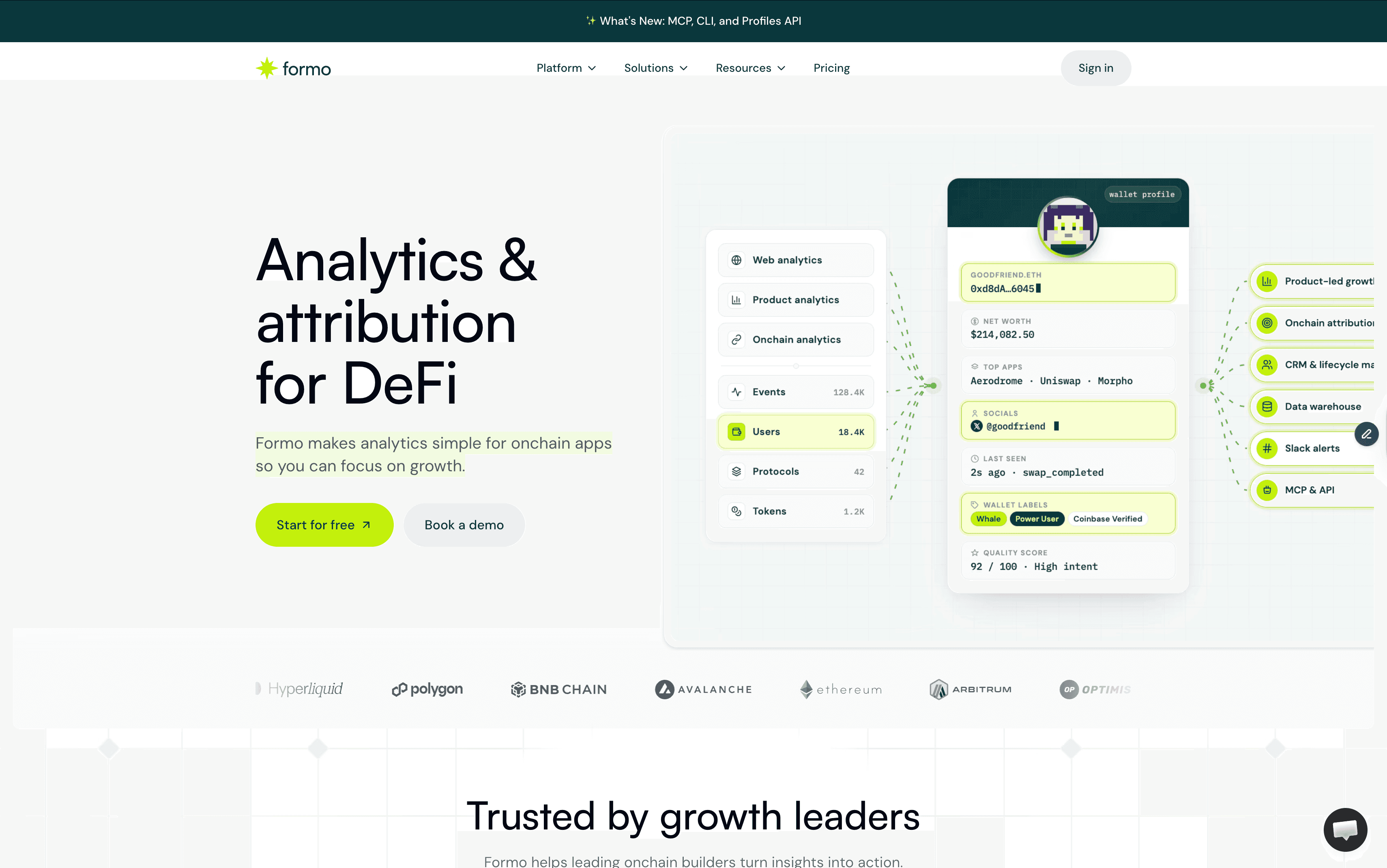 Formo makes analytics simple for onchain apps so you can focus on growth