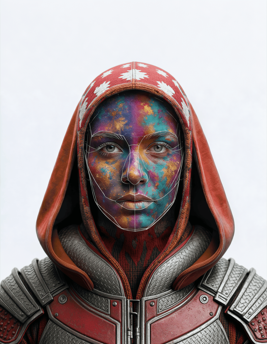 creative visual of woman face