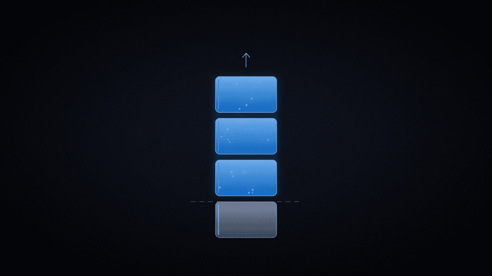 a blue background with lines and dots