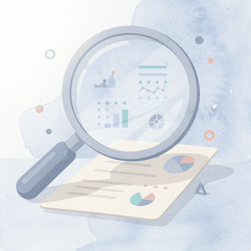 Magnifying glass examining trading rules and fine print