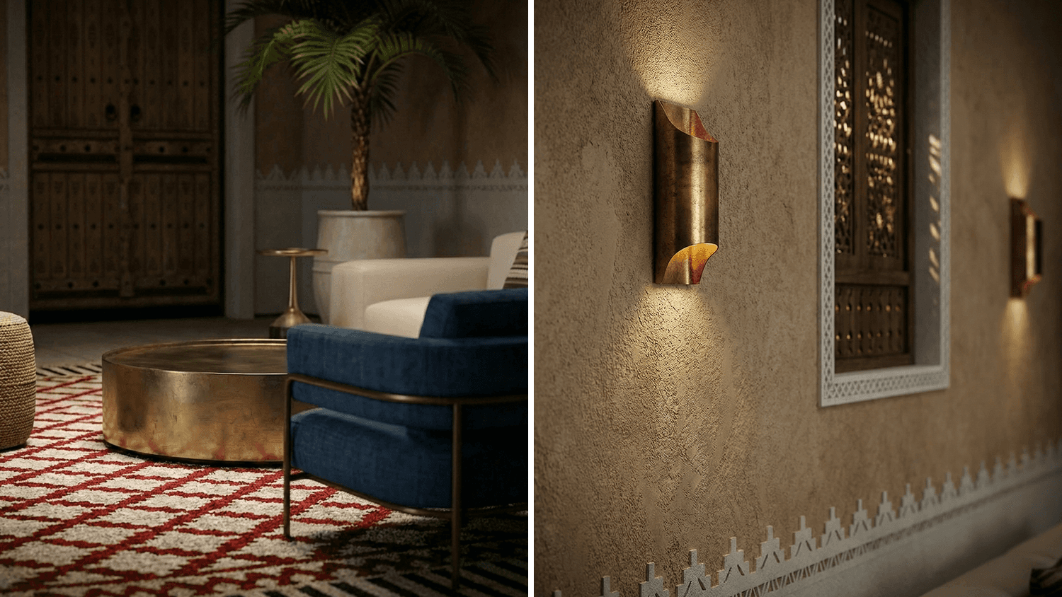 Interior render entry and lounge area
