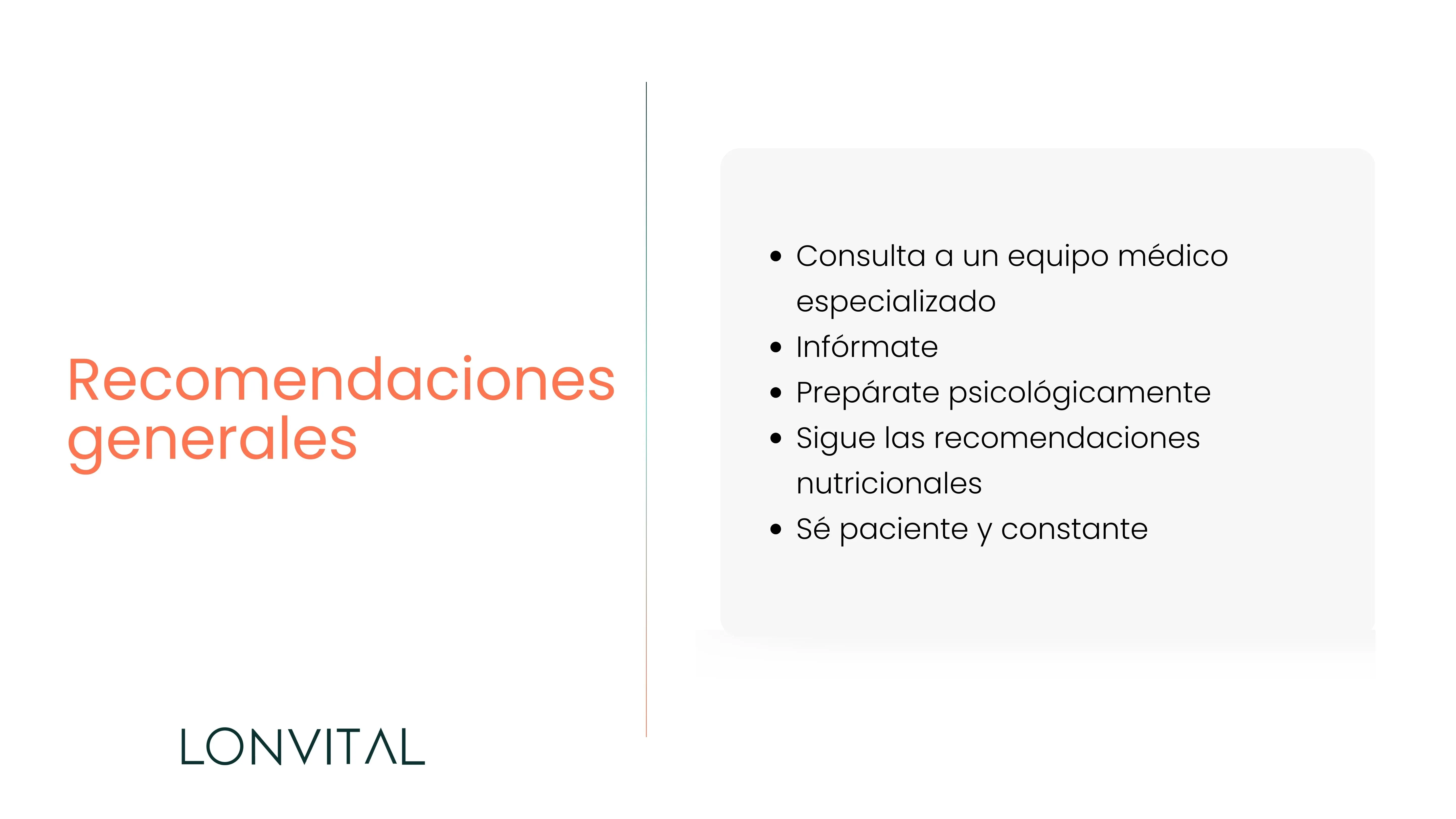 Recomendaciones generales