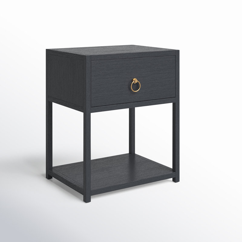 Elegant elin nightstand with ample storage space and a timeless design.