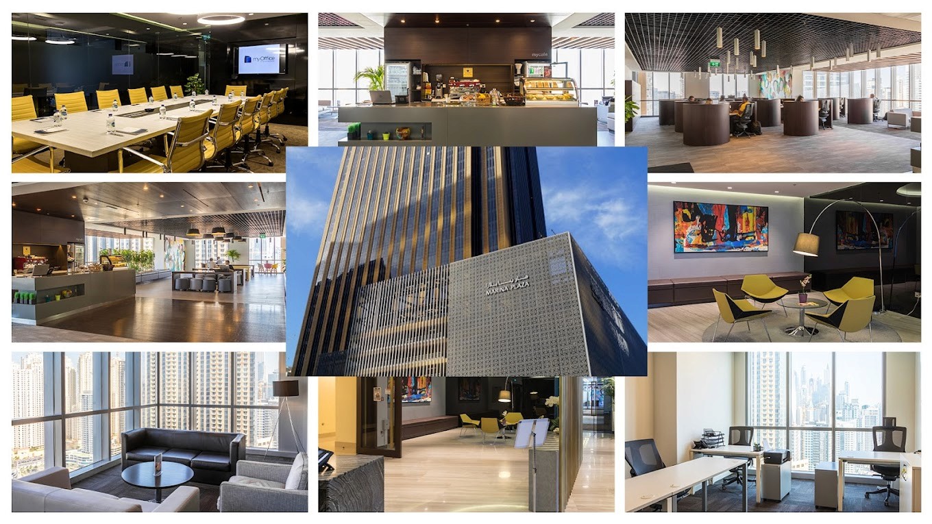 myOffice business centre in Marina Plaza, Dubai, offers office rentals with exclusive access to premium business amenities.