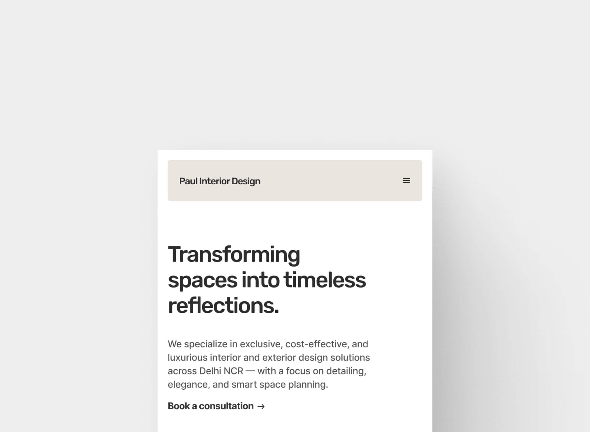 Showcase image of a creative project