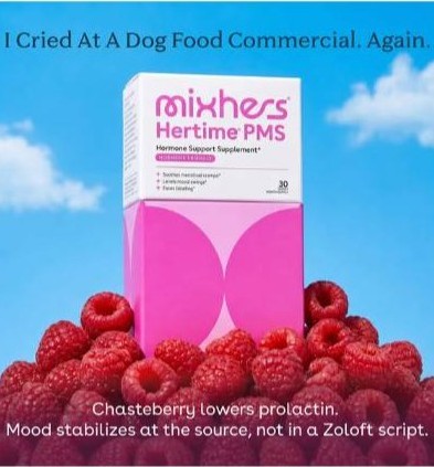 Mixhers static ad: I cried at a dog food commercial again