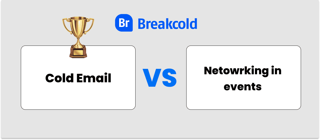 Cold Email Alternative versus Networking in Events | Breakcold