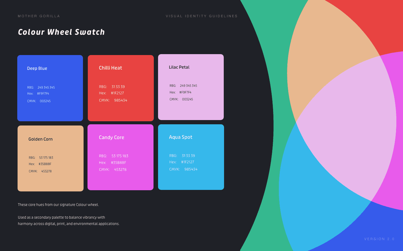 bright, exciting colour pallette