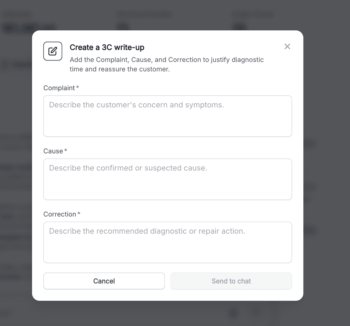3C Write-up modal