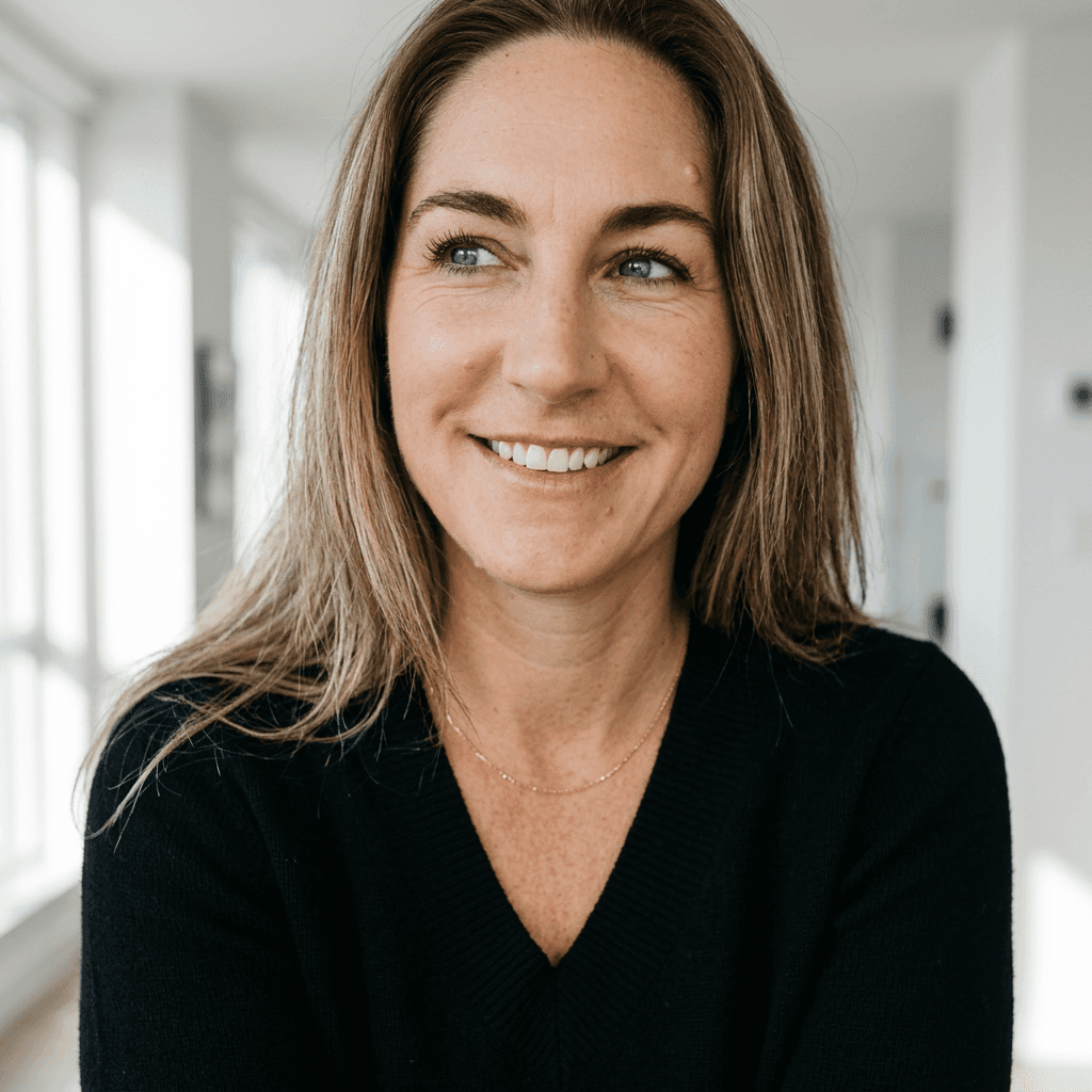 Woman wearing black shirt