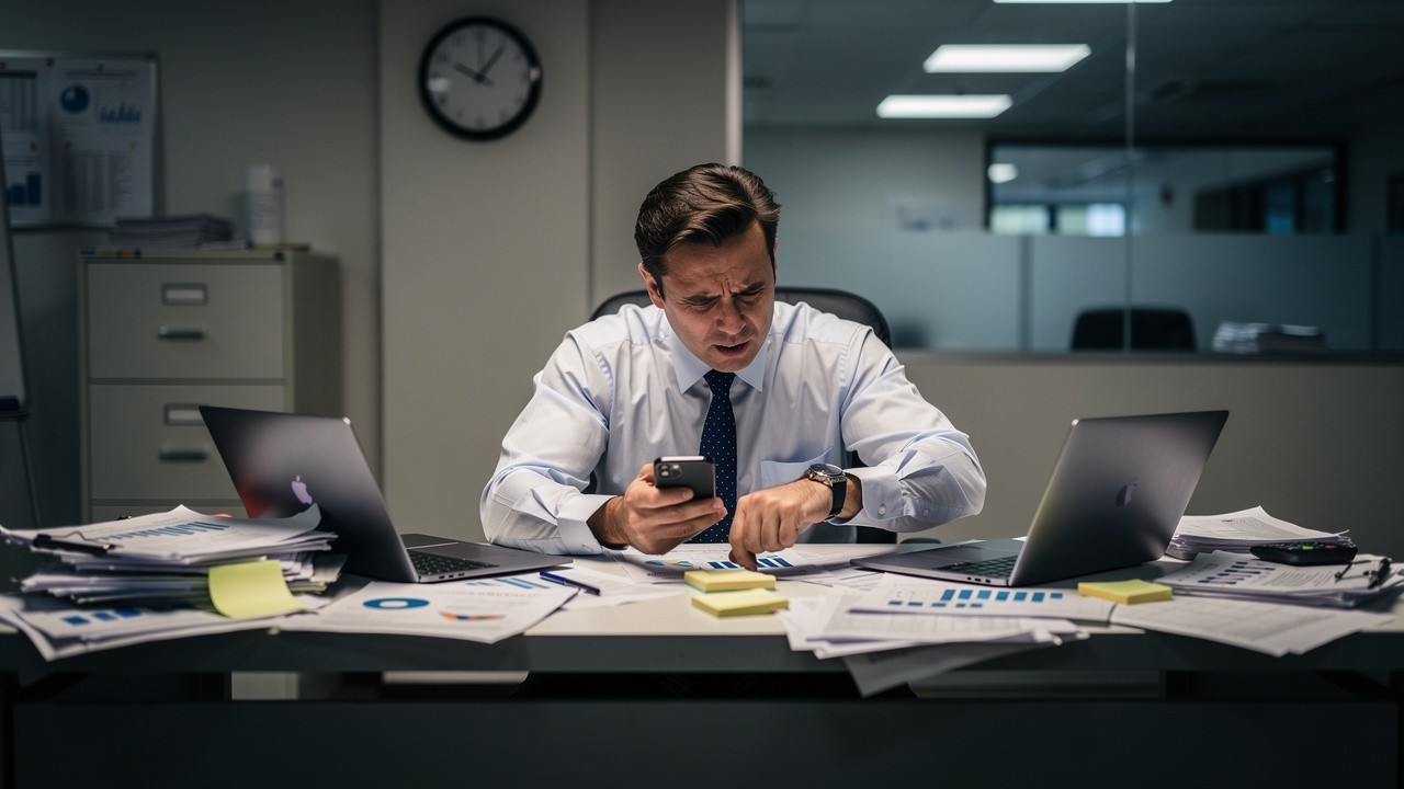 Busy sales manager facing time constraints