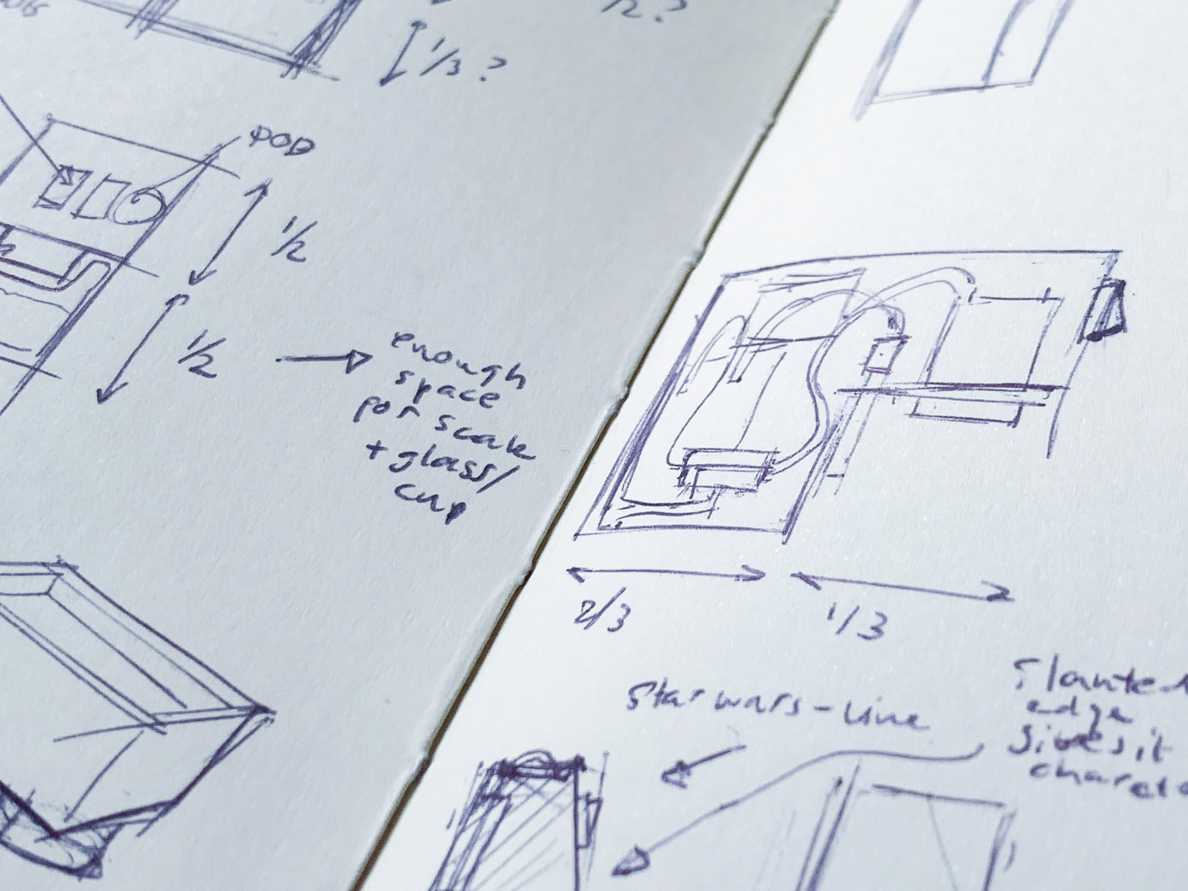 Image of sketches on a wall