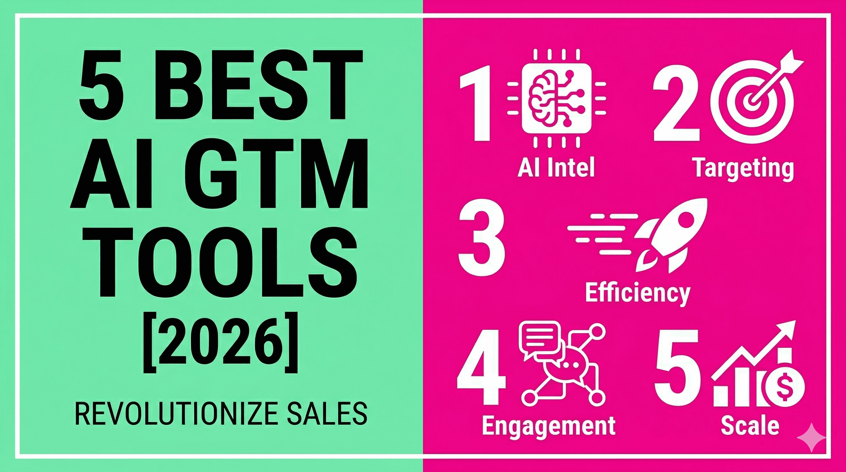A high-tech digital illustration banner for a blog post titled "Top 5 AI GTM Tools to Revolutionize Your Sales in 2026," visually representing a connected AI GTM ecosystem with distinct modules for AI Outreach (Twain.ai), Automated LinkedIn (HeyReach.io), AI Dialer (PhoneBurner.com), Data Enrichment (BetterContact.rocks), and Email Deliverability (Zapmail.ai) all flowing data into a central '2026 GTM SUCCESS' hub.