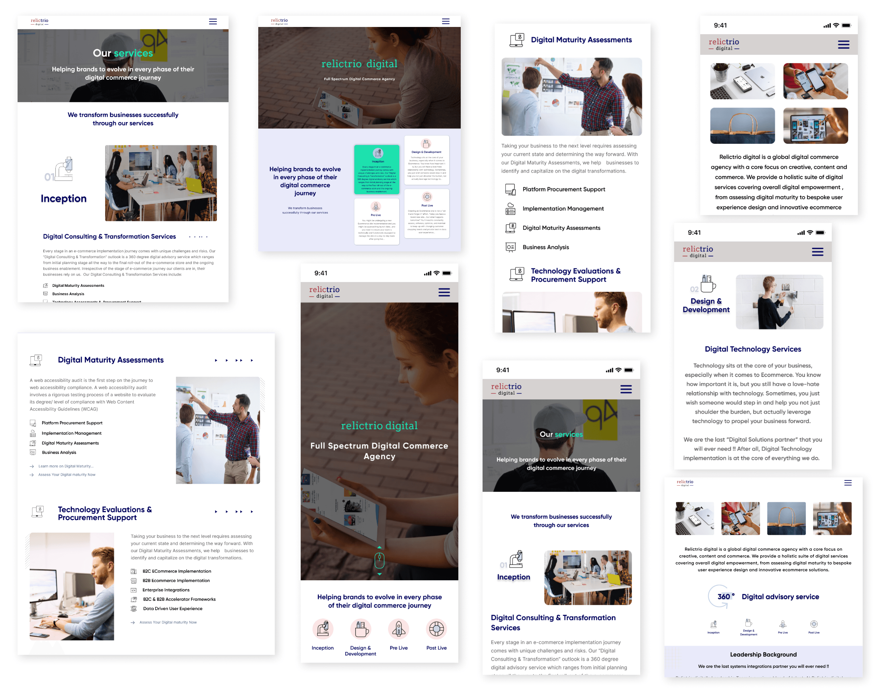 design agency website, gallery