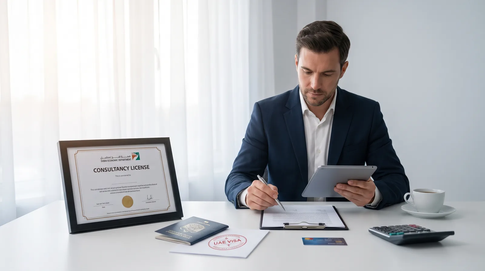 Sole practitioner consultancy license Dubai with visa and cost documents