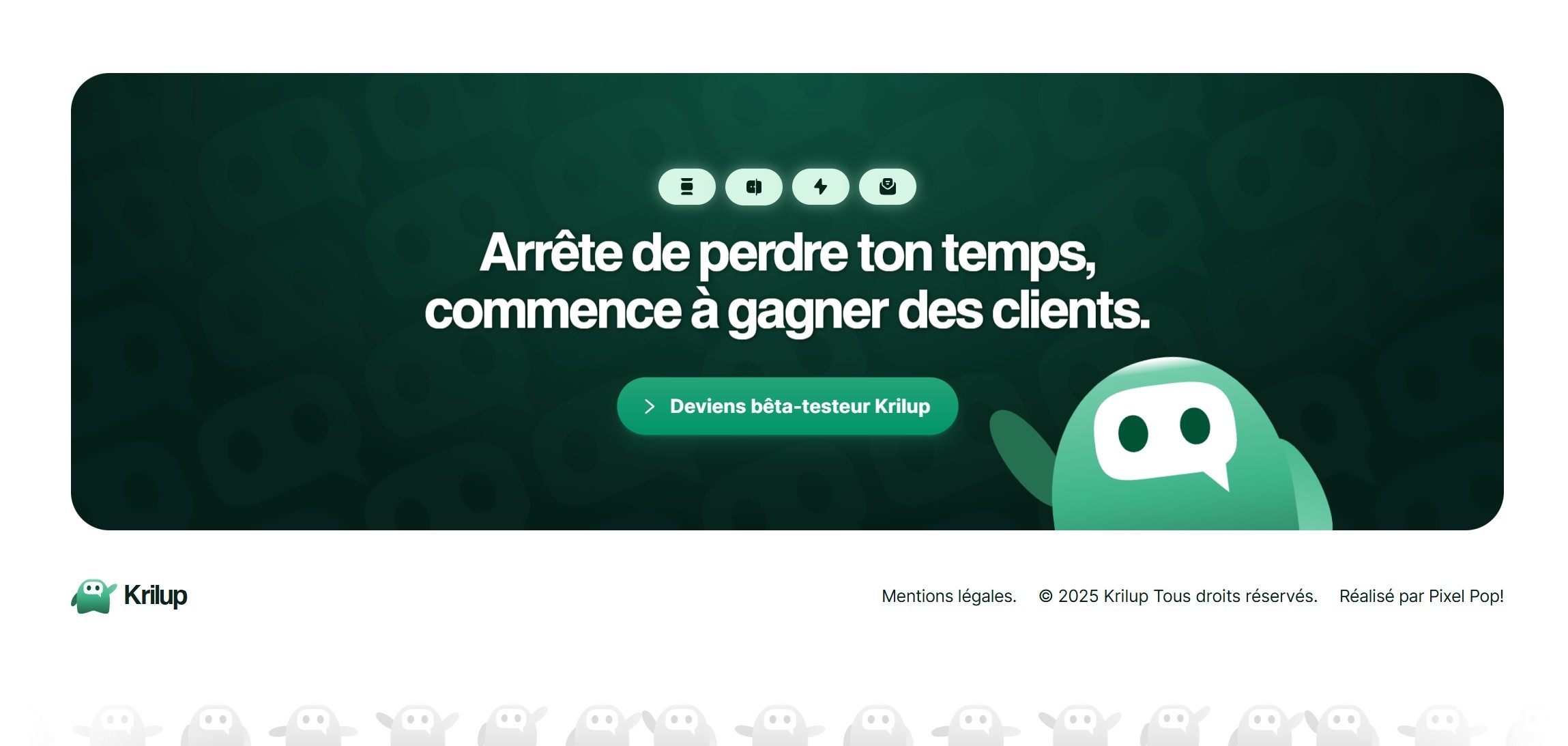 section cta landing page krilup