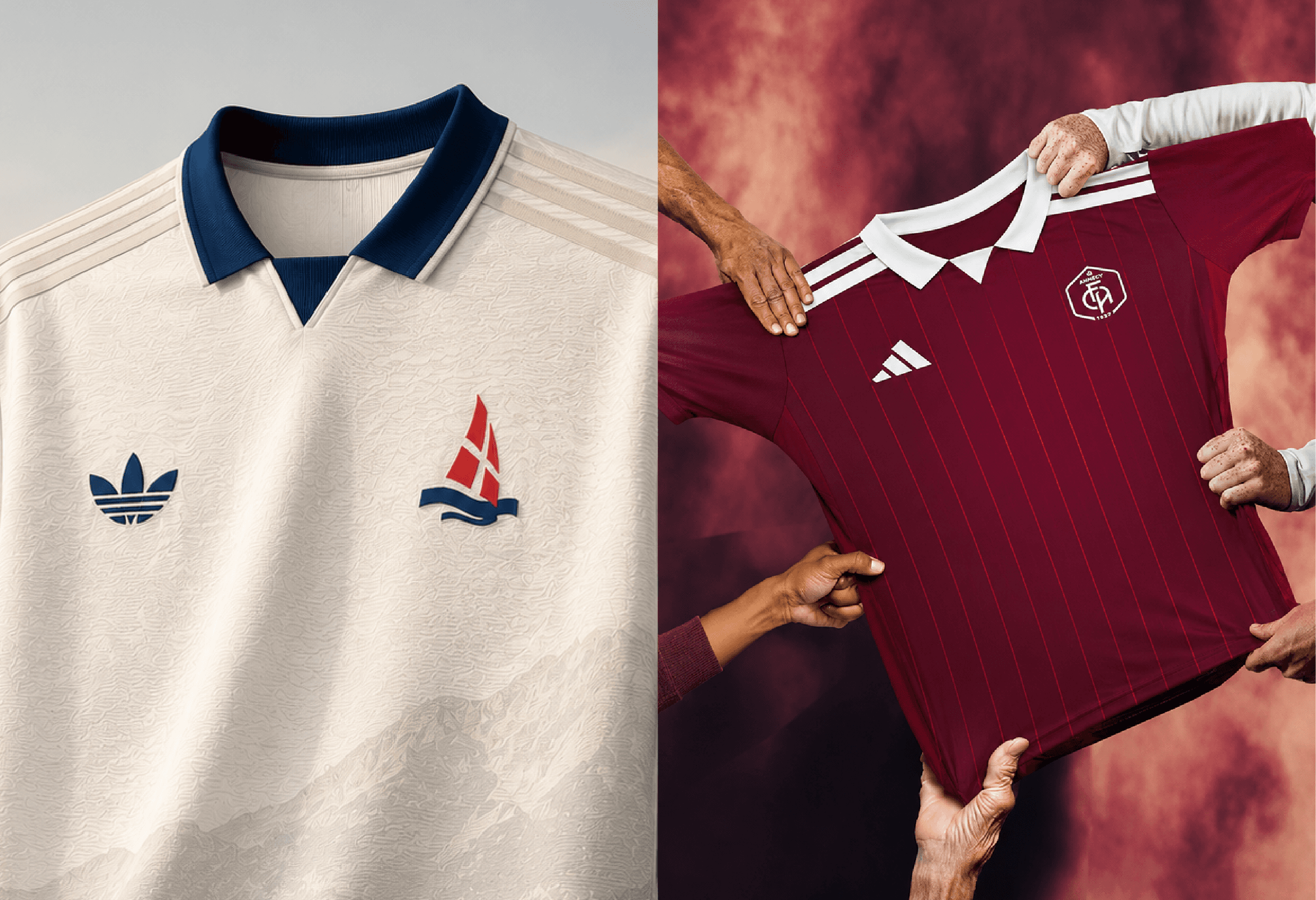 Deux concepts de maillots FC Annecy adidas