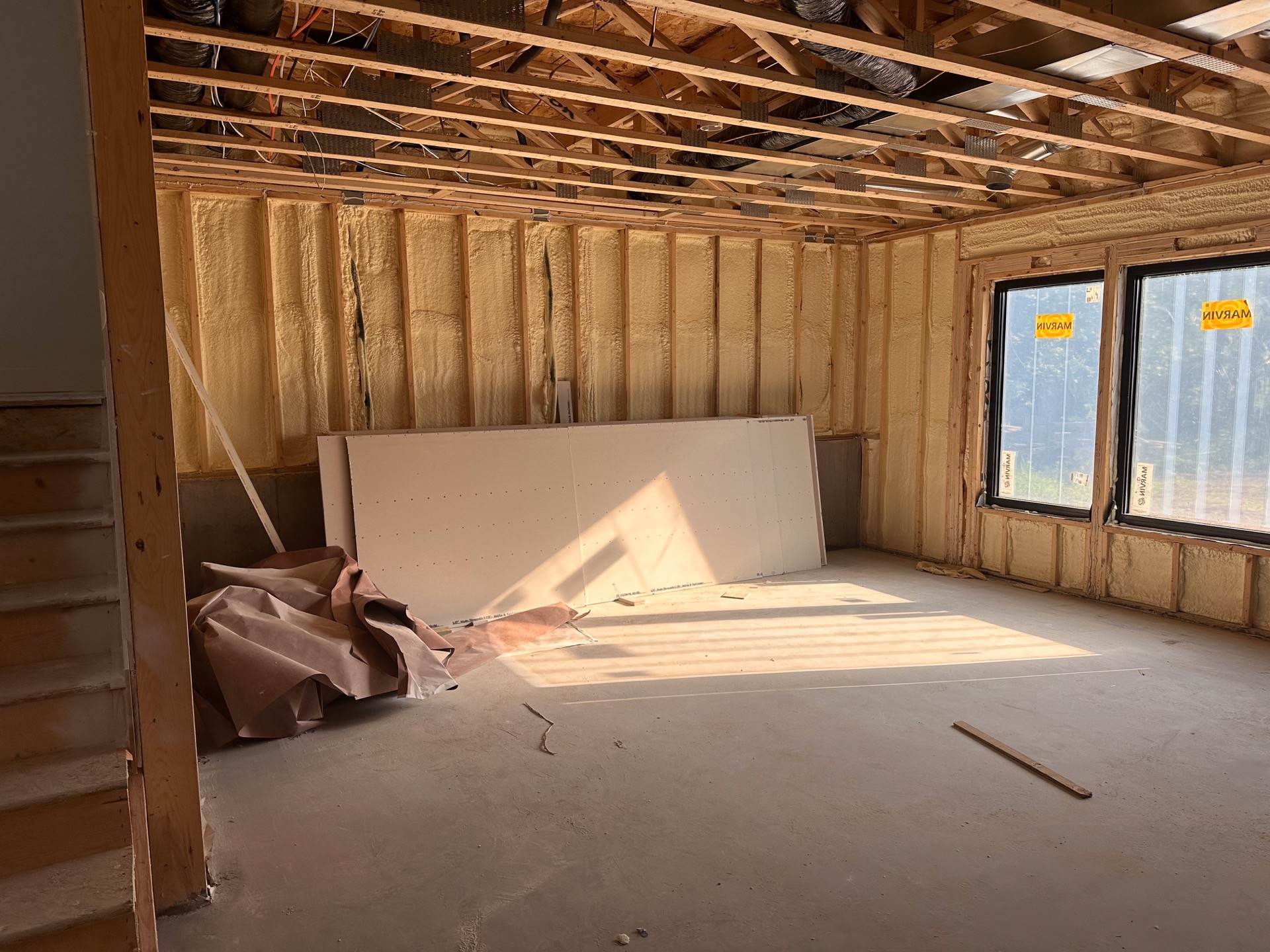 Company signage at a job site