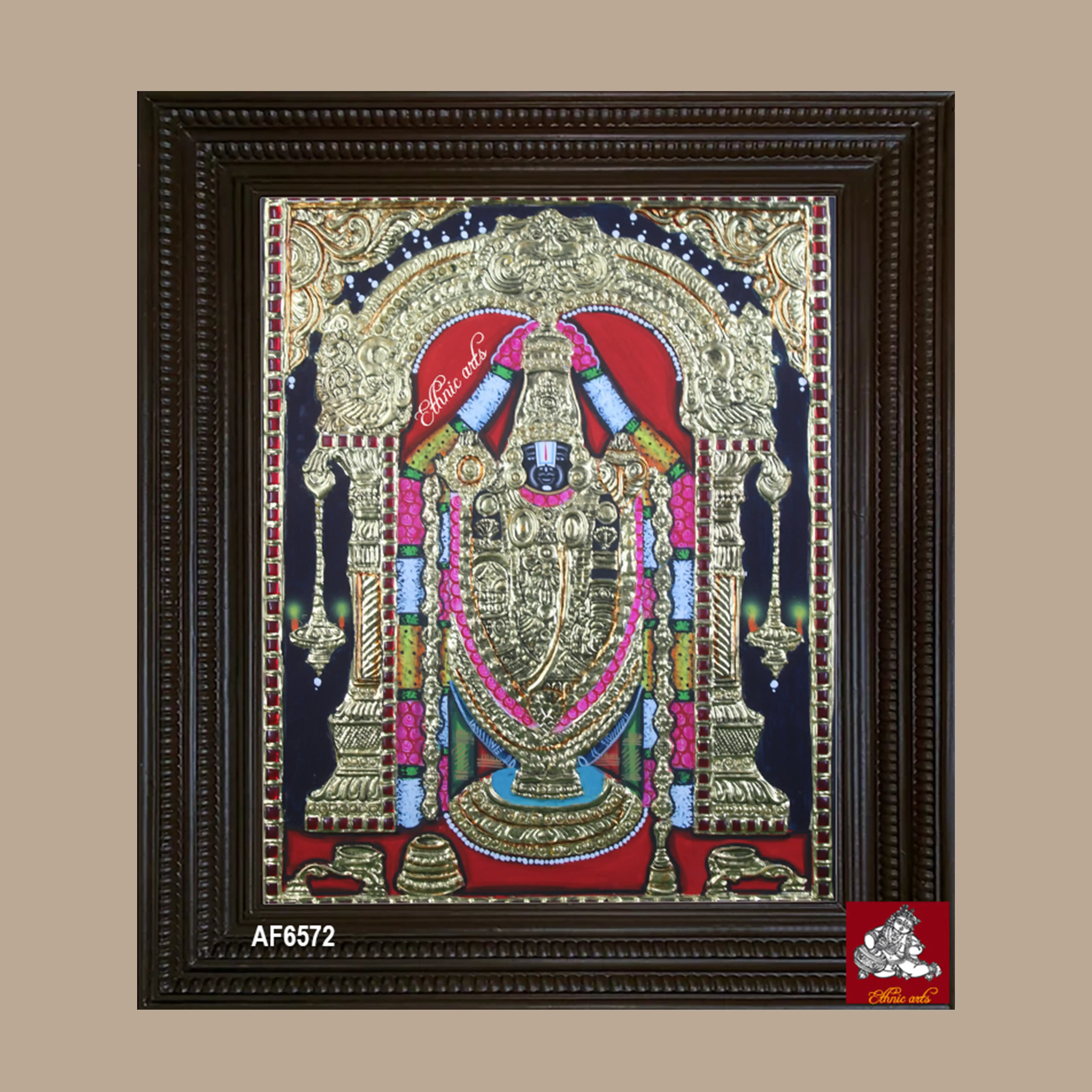 Tanjore painting of Lord Balaji