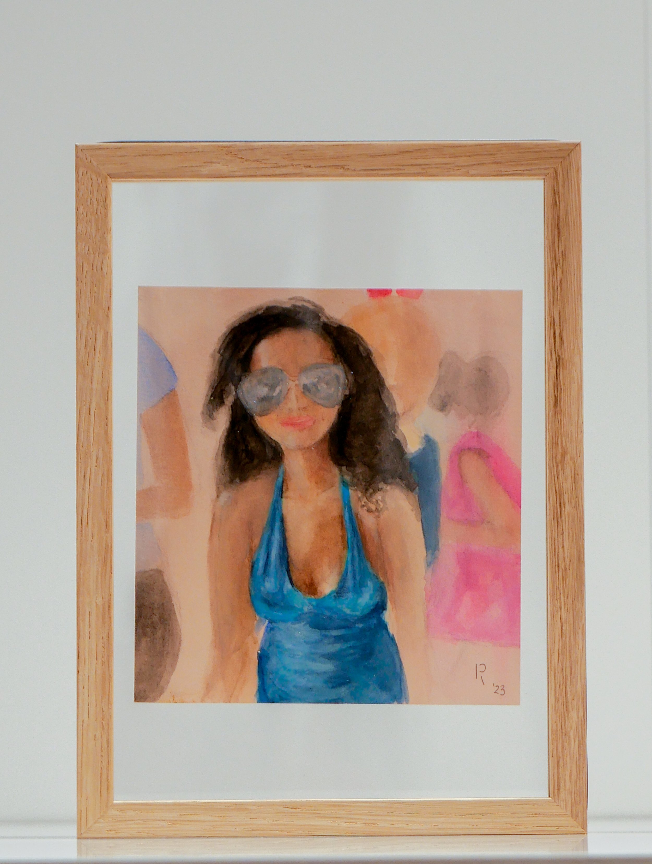 La Noche Boca Arriba · watercolour on paper · 13 × 14 cm