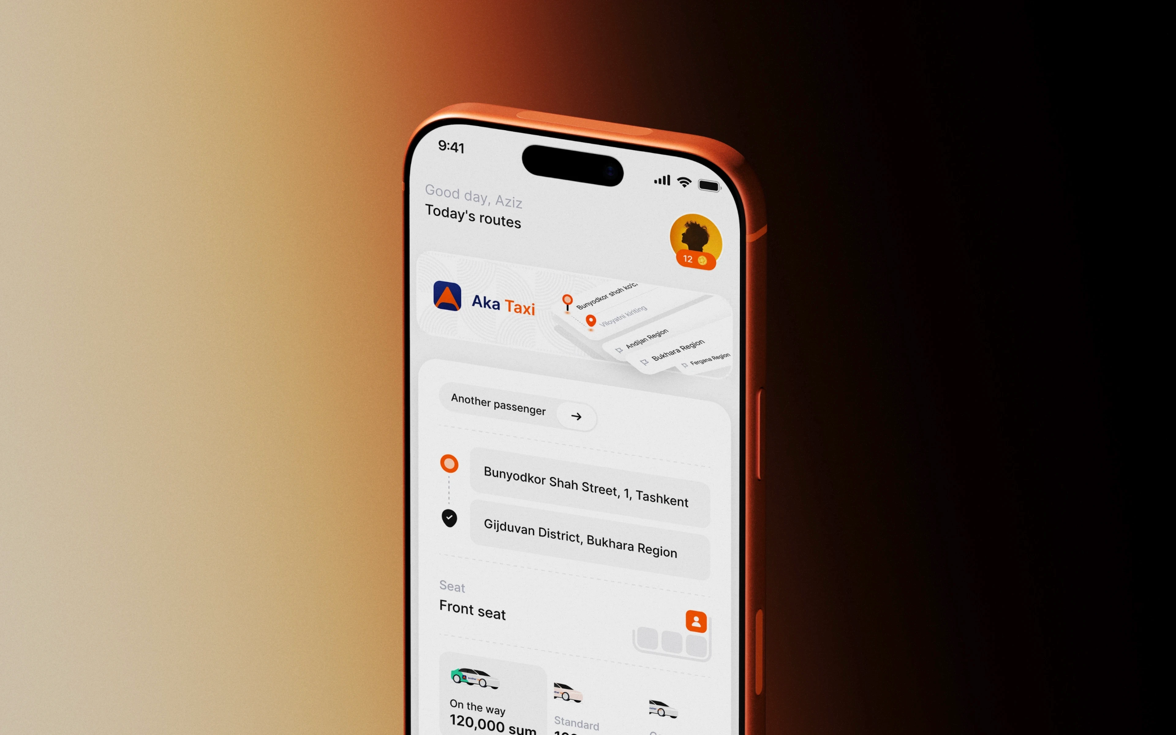 Red neon lights illuminate a crowded room.