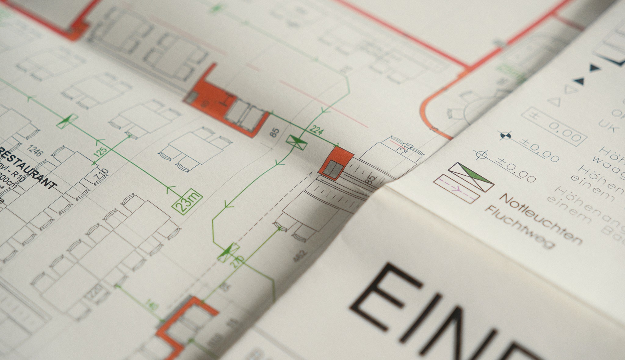 Detailbild eines Einreichplans