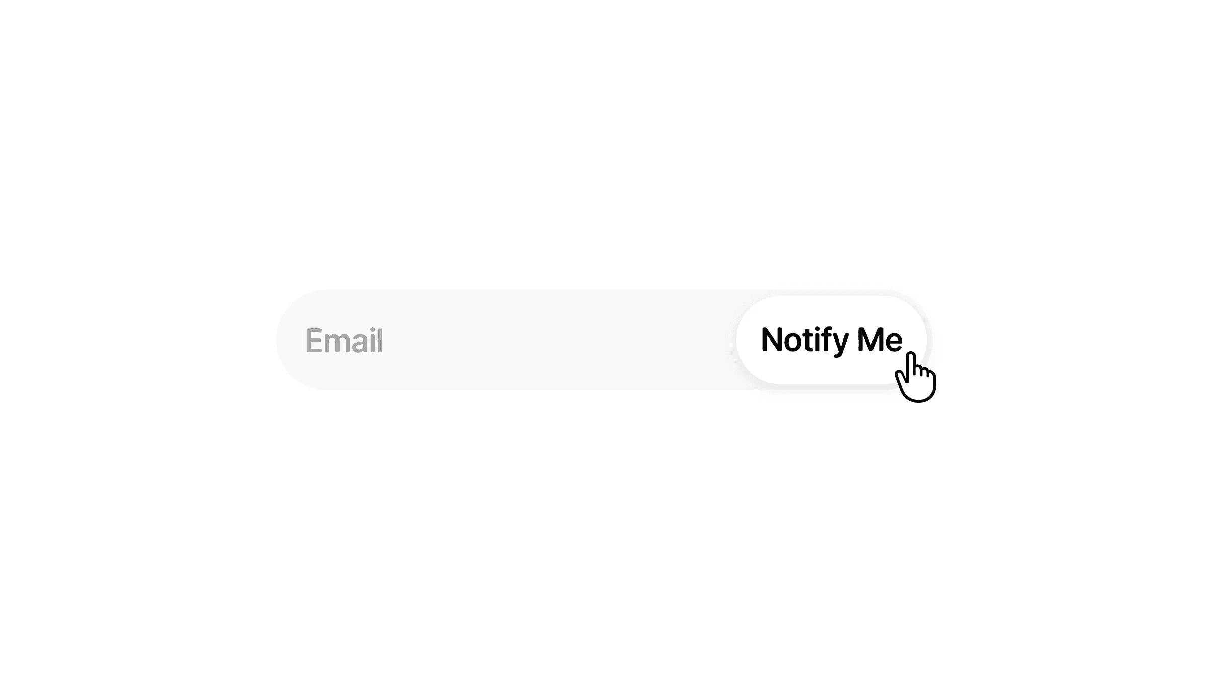 Email input field with notify me button