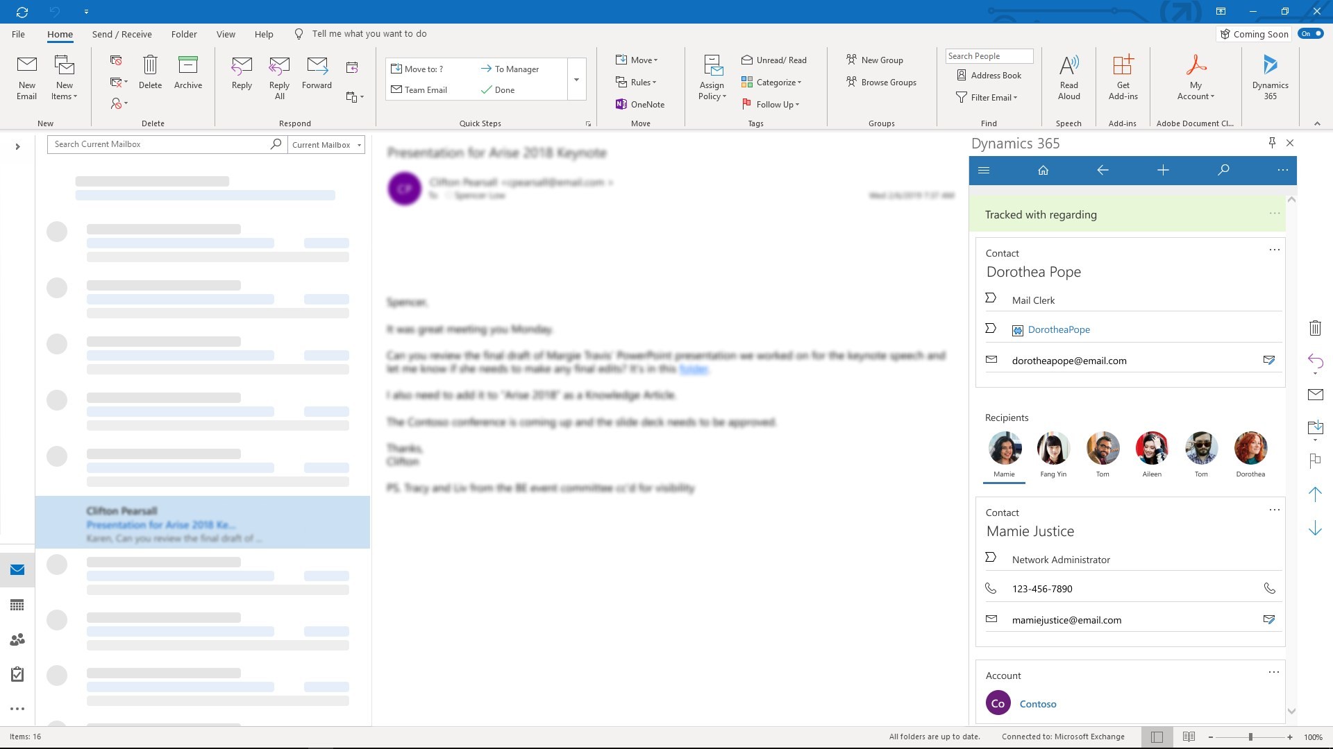 Microsoft Dynamics 365 App for Outlook