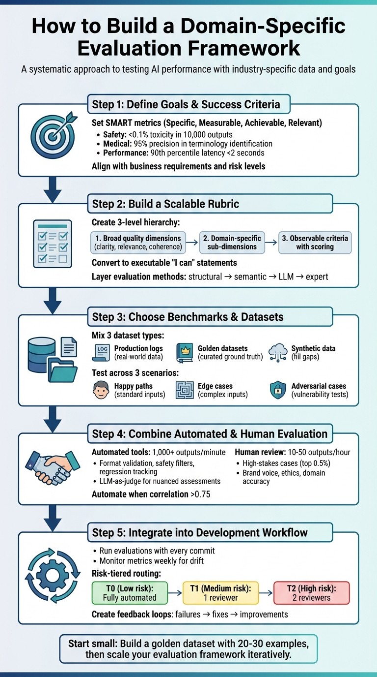 5-Step Framework for Building Domain-Specific AI Evaluation Systems