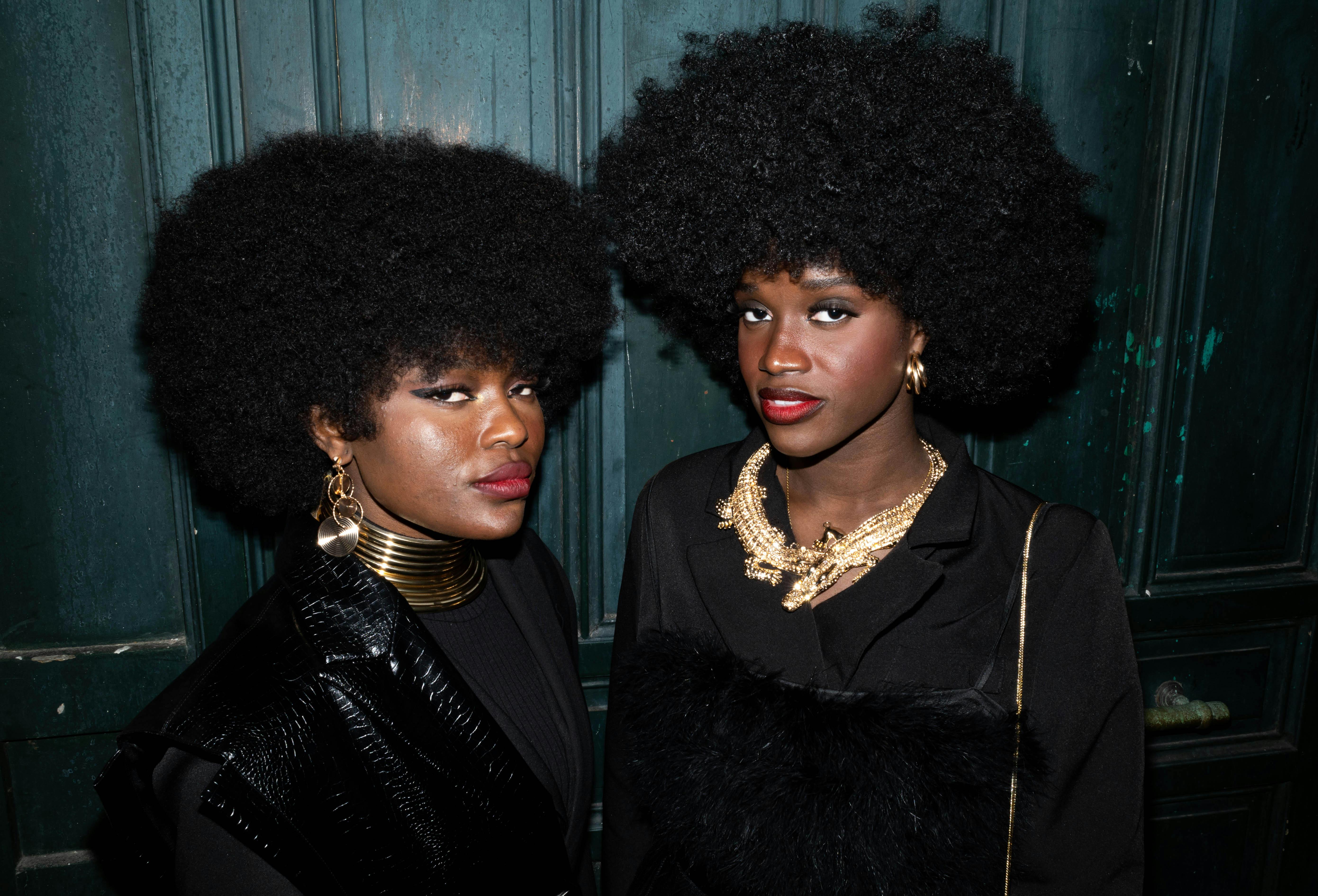 Deux femmes noires avec une coiffure afro