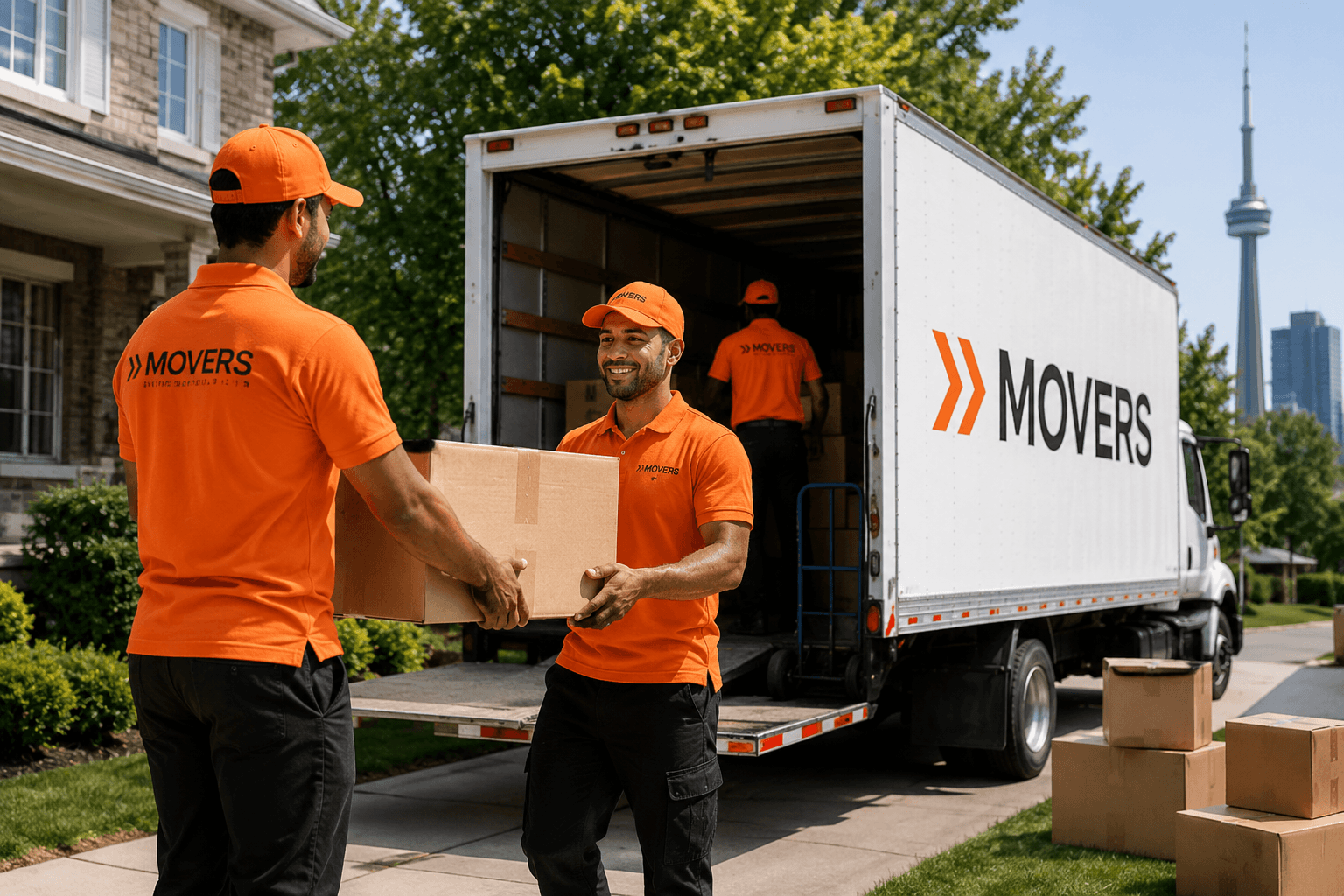 Movers with boxes. Aureus.design Framer Templates Rehan Raihan (@itsrehanraihan).