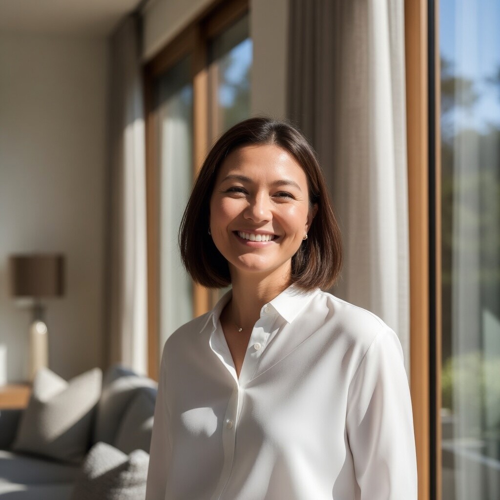 Happy real estate agent