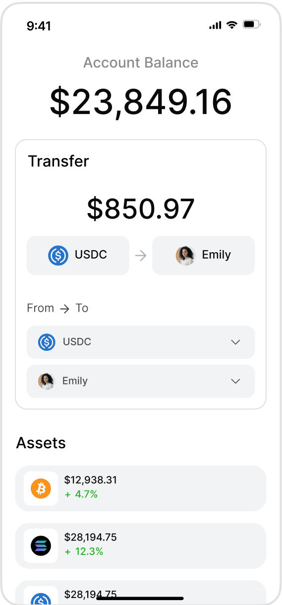 Transfer money app