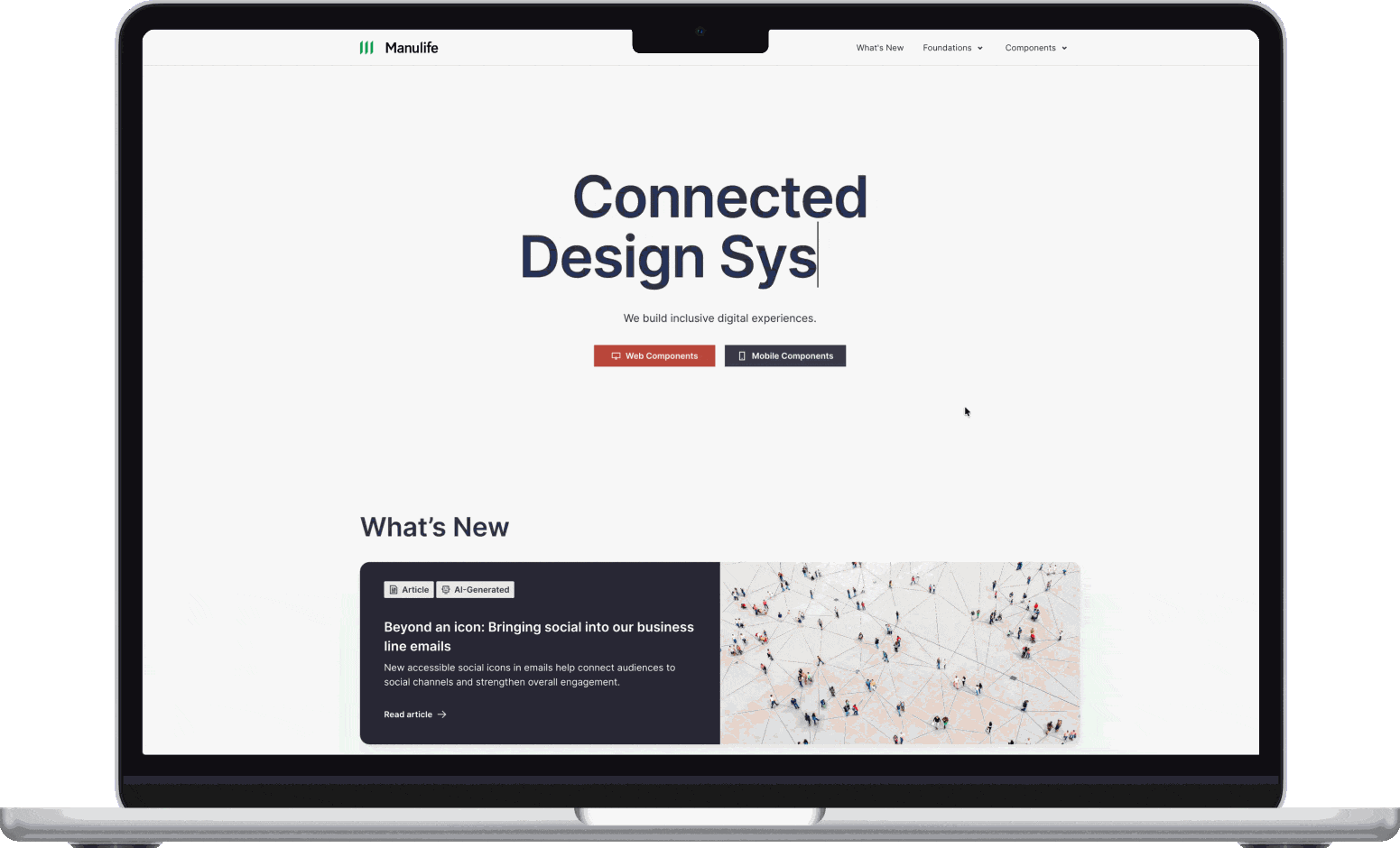 Manulife Mobile Design System Laptop Mock