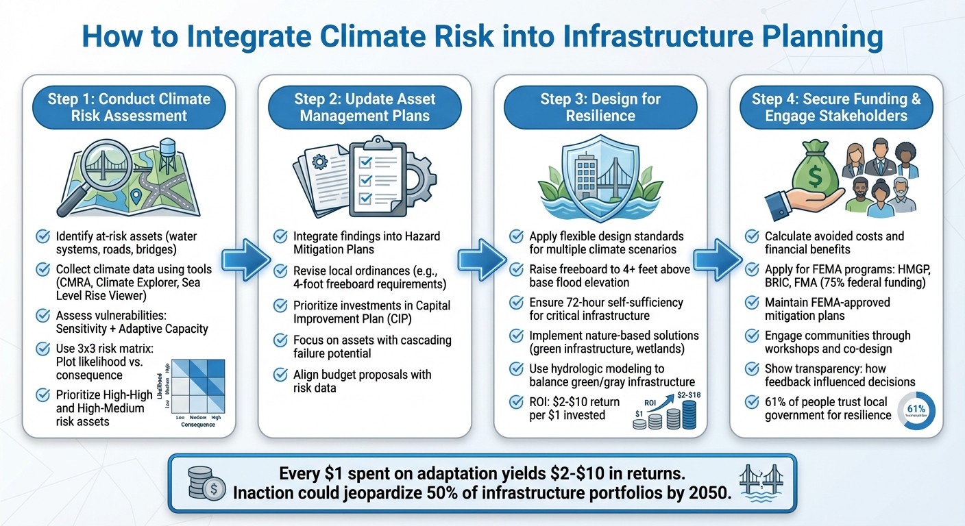 4-Step Framework for Integrating Climate Risk into Infrastructure Planning
