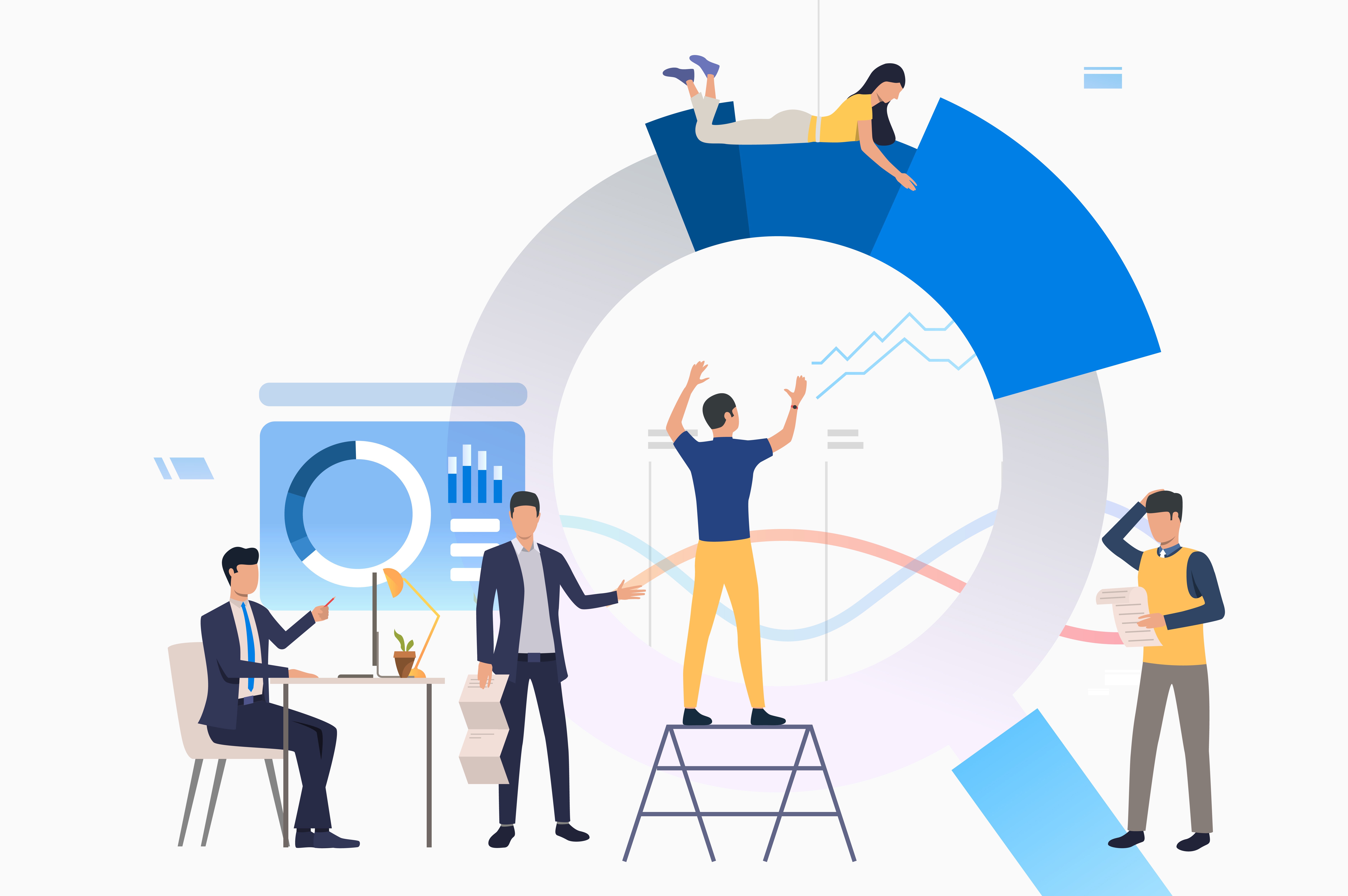 This is the image of a full fledged project management team which is involved in sorting out tasks for the implementation of a new software solution in the company