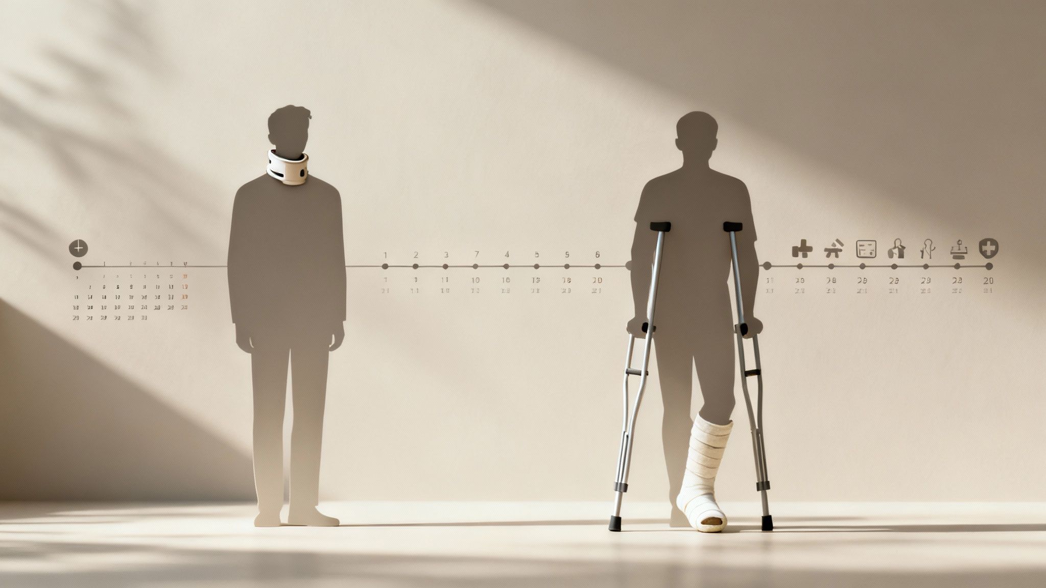 Traffic lights representing factors that can speed up or slow down a car accident claim