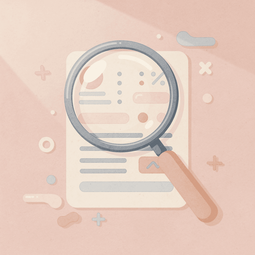 Magnifying glass analyzing student profile components